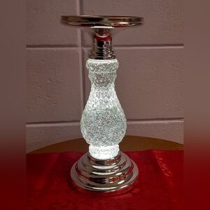 Bath and Body Works Silver Swirling Glitter Candle Holder